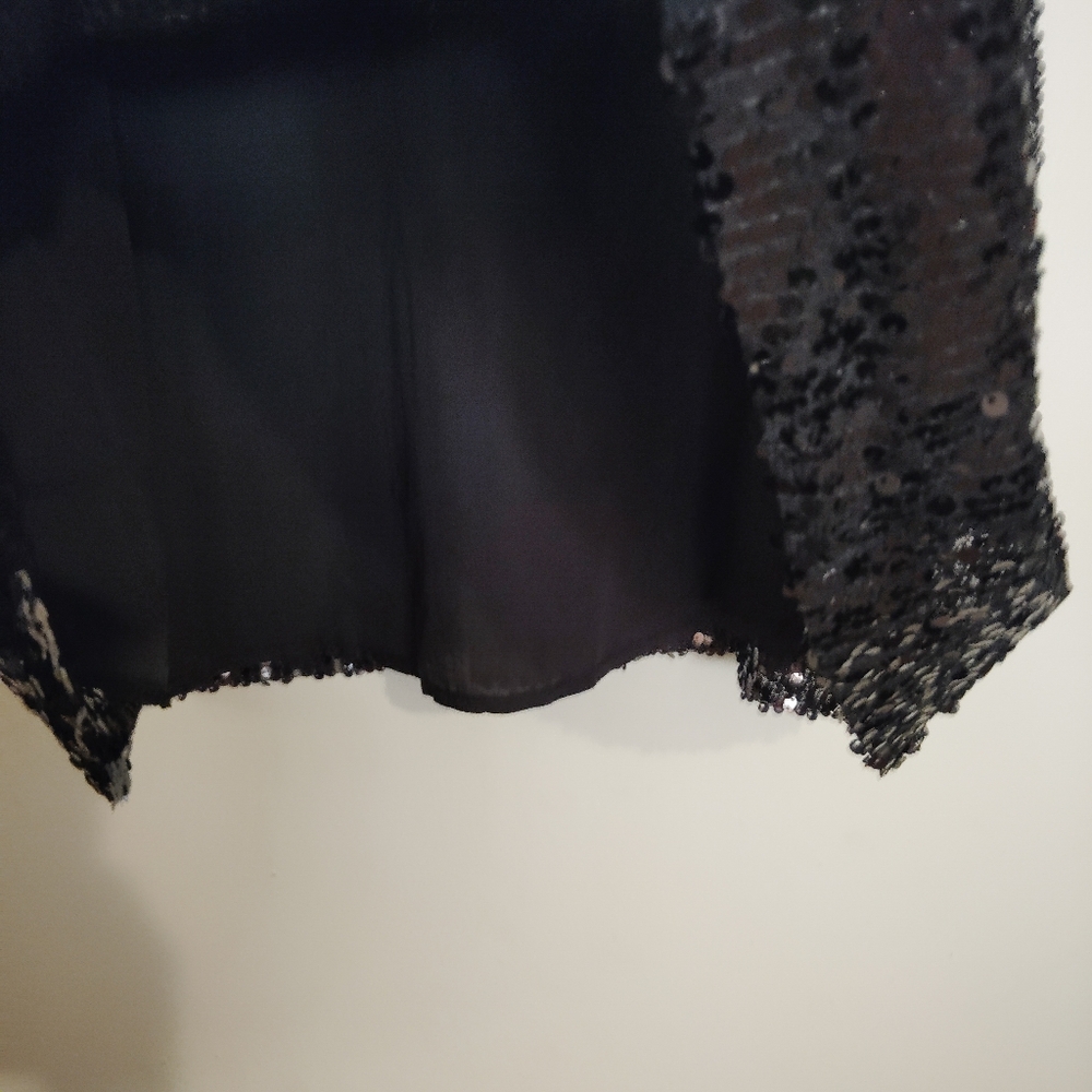 Sugar Lips Black Sequin Mini Dress Size M - Picture 6 of 13